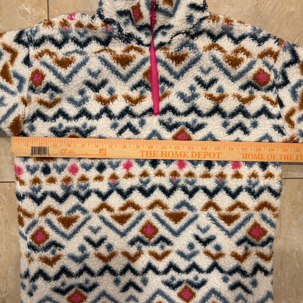Eddie Bauer Soft Plush Extra Warm Quarter Zip Multicolor Pullover Sweatshirt - Picture 2 of 8